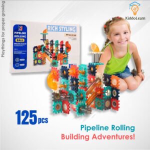 Unique Pipeline Rolling Ball Building Blocks 125 PCS Set