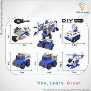 5 in 1 Transformers Vehicles Assemble Set